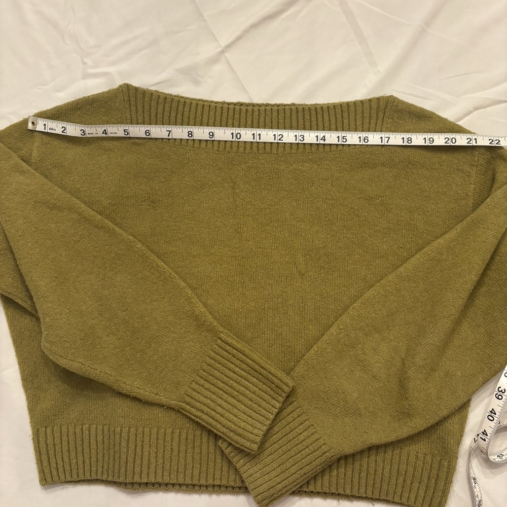 & Other Stories Green Off-the-Shoulder Sweater Size S - Picture 4 of 7